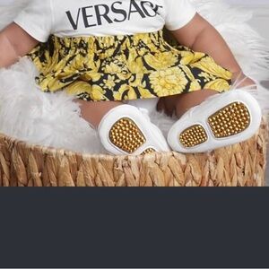 Bedazzled baby shoes